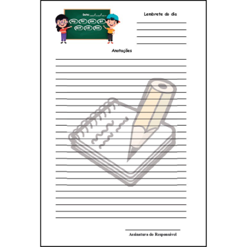 Agenda Modelo Infantil - 240 Páginas Impressas - Formato: 13,5 cm x 20 cm
