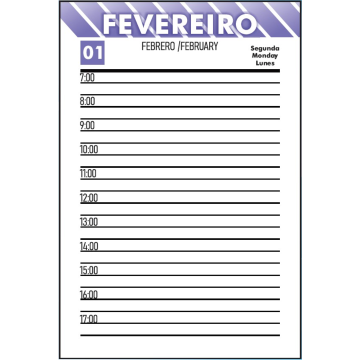 Agenda Modelo Anual - 240 Páginas Impressas - Formato: 13,5 cm x 20 cm