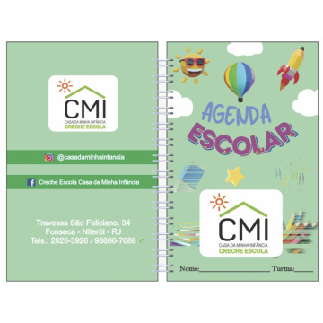 Agenda Modelo Integral - 240 Páginas Impressas - Formato 13,5 x 20